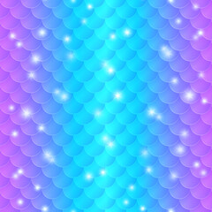 Pink and blue shiny mermaid pattern