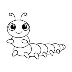Caterpillar cartoon vector illustration