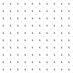 Square seamless background pattern from geometric shapes are different sizes and opacity. The pattern is evenly filled with small black moon symbols. Vector illustration on white background