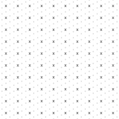 Square seamless background pattern from black zodiac gemini symbols are different sizes and opacity. The pattern is evenly filled. Vector illustration on white background