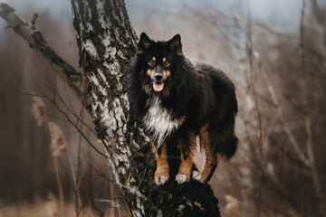 german shepherd dog looking at camera