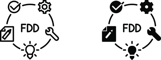 Feature-driven development icon , vector