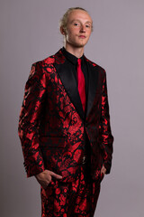 Portrait of Man in Flashy Suit