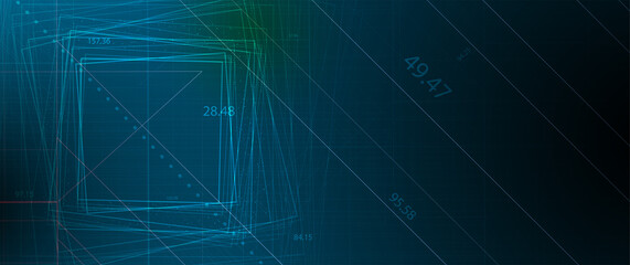 Quantum processing. Deep learning artificial intelligence. Future new technology  for business or science presentation