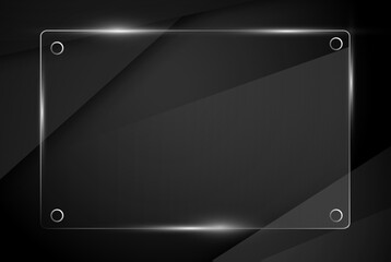 abstract metallic blue black frame layout modern tech design template background.
Black metallic background with blue shiny - Vector. 