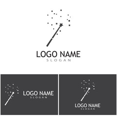 Wand magic stick Logo Template vector symbol nature