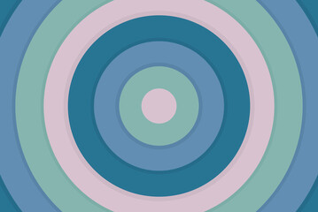Colorful nested circles abstract background with pastel colors, geometrical circle background, colored geometric pattern backdrop