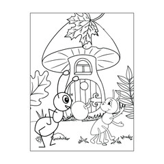 Ant Coloring Pages for Kids