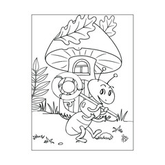Ant Coloring Pages for Kids
