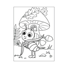 Ant Coloring Pages for Kids