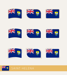 Obraz na płótnie Canvas Vector flags of Saint Helena, collection of Saint Helena flags.