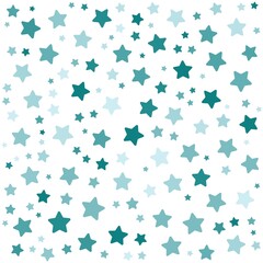Blue stars pattern on the white background. Vector illustration