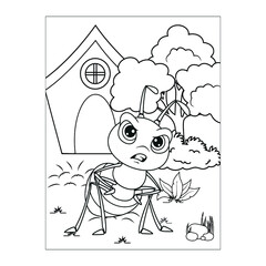 Ant Coloring Pages for Kids