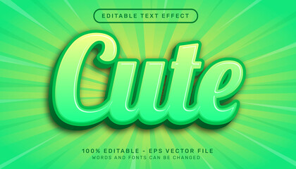 cute 3d text effect and editable text effect