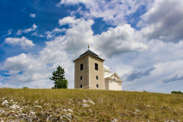 Fototapeta premium The Bell Tower on the Way of the Cross on Holy Hill. Moravia historic landmarks.