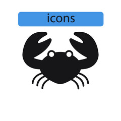 Seafood icons  symbol vector elements for infographic web