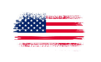 Artistic drawing painting of the flag