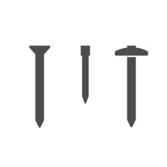 Set glyph icons of nails