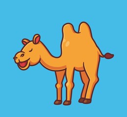 cute camel hump. isolated cartoon animal illustration. Flat Style Sticker Icon Design Premium Logo vector. Mascot Character