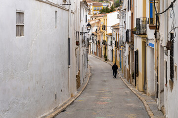 Fototapeta na wymiar Beautiful and lonely streets in Tarbena, Alicante (Spain). 
