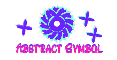 abstract colorful symbol and sign isolated on white background