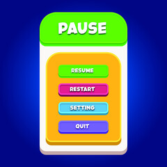 mobile and WEB media game ui panel vector