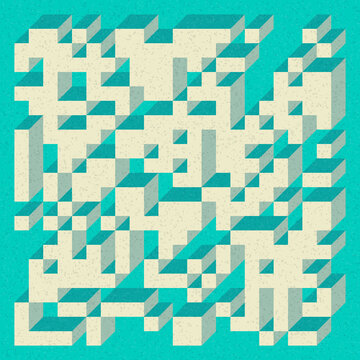 Implementation of Edward Zajec&rsquo;s &ldquo;Il Cubo&rdquo; from 1971. Essentially a Truchet tile set of 8 tiles and rules for placement art illustration