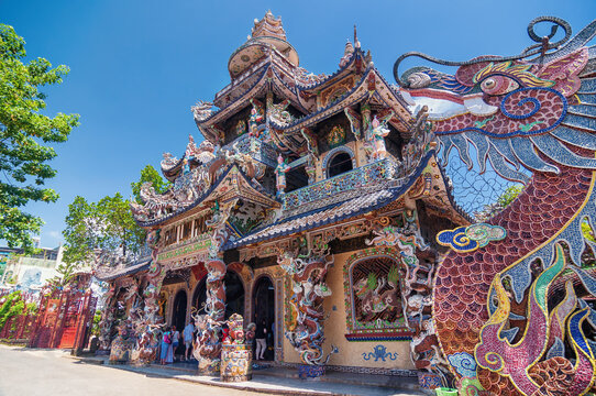 Linh Phuoc Pagoda in Da Lat, Vietnam.