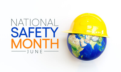 National safety month is observed every year in June to remind us the importance of safety and awareness of our surroundings. 3D Rendering