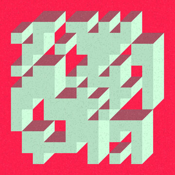 Implementation of Edward Zajec&rsquo;s &ldquo;Il Cubo&rdquo; from 1971. Essentially a Truchet tile set of 8 tiles and rules for placement art illustration