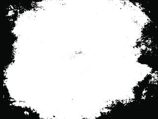 Grunge border vector texture background. Abstract frame overlay. Dirty and damaged backdrop. Vector graphic illustration with transparent white. EPS10.