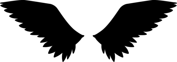 Angel Wings Silhouettes Angel Wings SVG EPS PNG