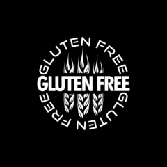 Fototapeta na wymiar Gluten free icon isolated on dark background