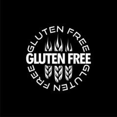 Fototapeta na wymiar Gluten free icon isolated on dark background