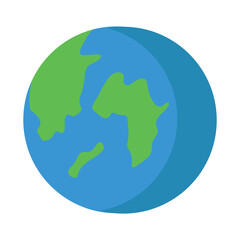 Planet Earth on White Background for Use in Web Design