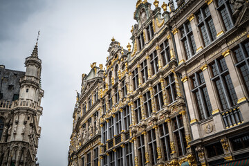 Fototapeta na wymiar Grand Place in Brussels, Belgium. March 2022