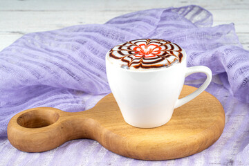 Latte art / coffee art made by barista