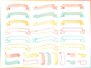 リボンのバナー