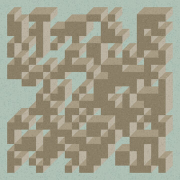 Implementation of Edward Zajec&rsquo;s &ldquo;Il Cubo&rdquo; from 1971. Essentially a Truchet tile set of 8 tiles and rules for placement art illustration