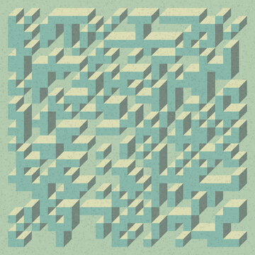 Implementation of Edward Zajec&rsquo;s &ldquo;Il Cubo&rdquo; from 1971. Essentially a Truchet tile set of 8 tiles and rules for placement art illustration