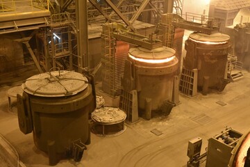 Ukraine, Mariupol, industry, Azovstal iron and steel plant, European metallurgical factories - obrazy, fototapety, plakaty