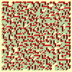 Fototapeta premium Implementation of Edward Zajec’s “Il Cubo” from 1971. Essentially a Truchet tile set of 8 tiles and rules for placement art illustration