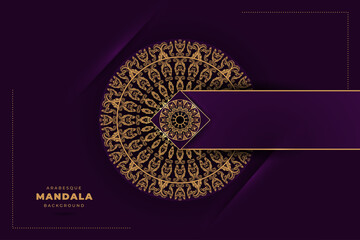 Luxury mandala background with golden arabesque pattern
| elegant invitation wedding card, backdrop cover banner illustration vector design