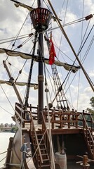 S&eacute;ville: palais de San Telmo et berges du Guadalquivir avec le quartier de Triana en Andalousie dans le sud de l'espagne