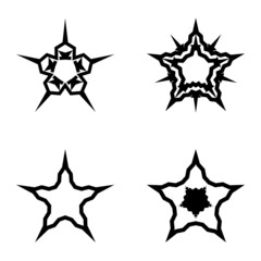 Wavestar Flat Icon Set Isolated On White Background