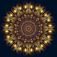 abstract background with mandala sun ornament