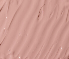 silk cream, lotion texture. Pink clay, beauty close up.