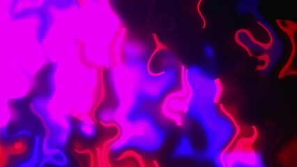 Neon waves. Computer generated 3d render
