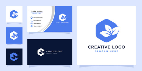 Vector graphic of beautiful leaf logo design template