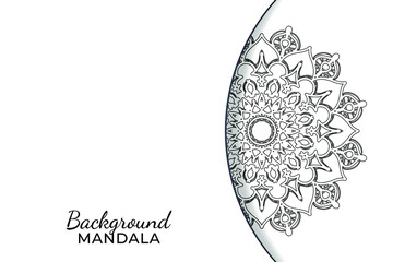 hand drawn indian ornament mandala on background style.